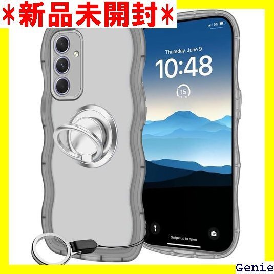 Galaxy S25 ケース ブラック ウェーブ リン 5 ストラップホール付き Galaxy S25-ブラック 47