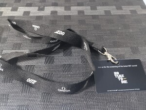 オメガ OMEGA 007 ネックホルダー 未使用 ノベルティ品 NO TIME TO DIE カード付き 5.4×8.5cm ストラップ 約45cm