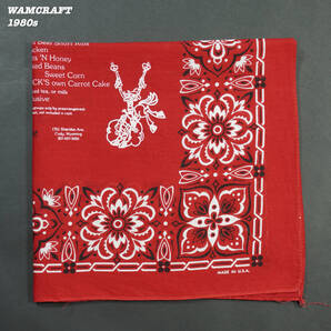 WAMCRAFT BANDANA ⑥ 1980s Vintage Holiday Inn ワムクラフト バンダナ 1980年代 ヴィンテージ ホリデイイン アメリカ製