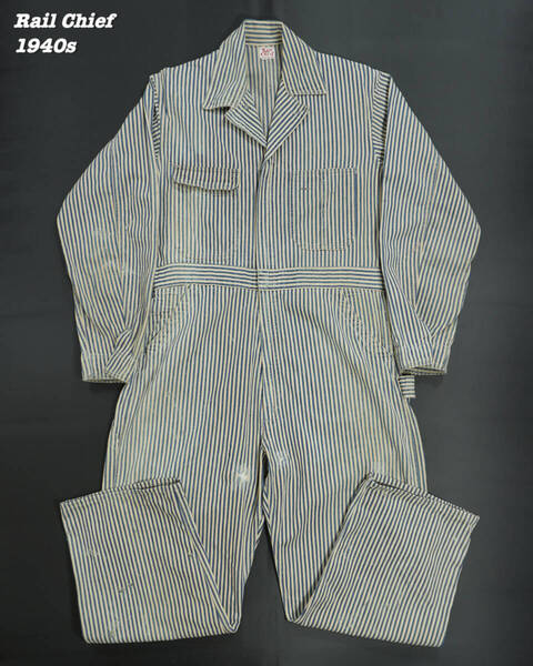 Rail Chief ALL-IN-ONE 1940s BR24058 Vintage Coveralls レールチーフ オールインワン 1940年代 ヴィンテージ カバーオールズ
