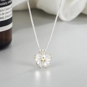 ネックレス ベネチアンチェーン シルバー 桜 サクラ さくら ボックスチェーン レディース アクセサリー