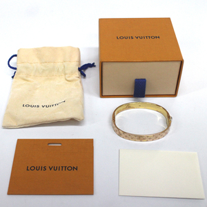 【LOUIS VUITTON】ルイヴィトン カフ・ナノグラム バングル ブレスレット サイズM M00254 ピンクゴールドメッキ