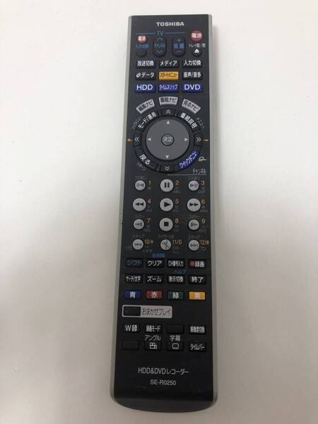 【東芝 純正 リモコン 8C03】動作保証 即日発送 SE-R0250 レコーダー RD-E160/RD-E300/RD-S600/RD-S300