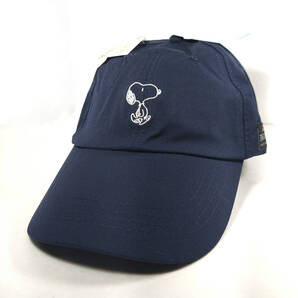 新品 スヌーピー キャップ ネイビー レディス PEANUTS UVカット素材 遮光 撥水加工 浅め LOW CAP 薄手 スポーツキャップ