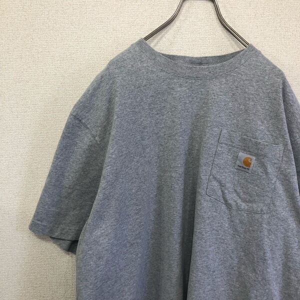 カーハート tシャツ ポケT ワンポイント アメリカ古着 L 495