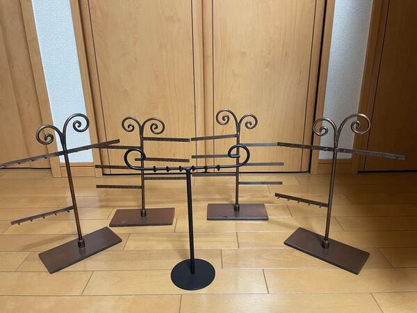 ブロンズ 黒 アクセサリースタンド セット ディスプレイ アクセ台