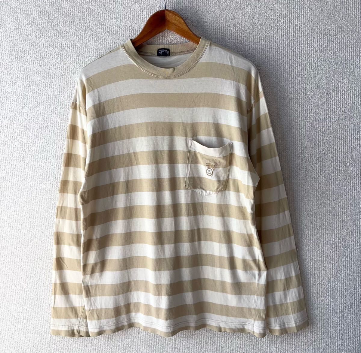 90's Old Stussy Multi Border L/S T-Shirt / オールド
