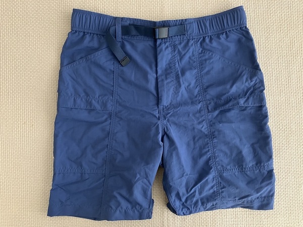 即決 ユニクロ ギア ショーツ ショートパンツ ブルー ネイビー Mサイズ UNIQLO ナイロン リップストップ