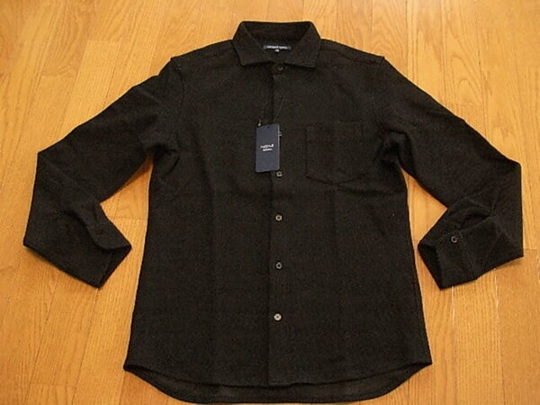 新品!ニコルセレクション かっこいい長袖ポロシャツ ブラック サイズ48(L程度)
