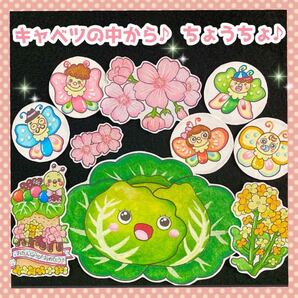 キャベツの中から♪ ちょうちょ♪ パネルシアター 春のうた 知育玩具 保育教材 子どものうた 手遊びうた