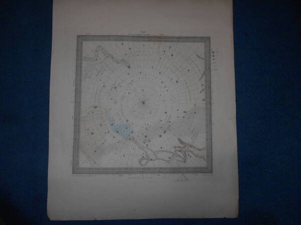 即決1852年『南天の星座SDUK星図アルゴ座他』天球図、天文アンティーク星座早見盤Astronomy, Star map, Planisphere, Celestial atlas