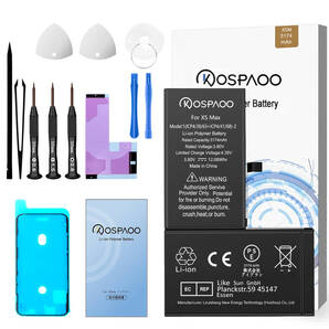 For iPhone XS Max バッテリー 『工具セット』 標準容量 交換ビデオ 3174mAh PSE準拠 Kospaoo/iPower 互換 Li-ion Battery 交換 修理