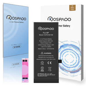 For iPhone 8 Plus バッテリー 単品 標準容量 交換ビデオ 2691mAh PSE準拠 Kospaoo/iPower 互換 Li-ion Battery 交換 修理