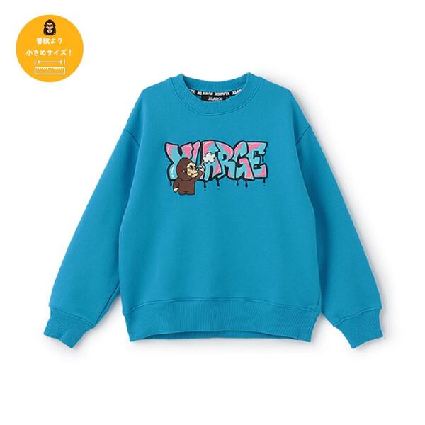 新品タグ付き XLARGE KIDS スプレーファニーゴリラトレーナー100