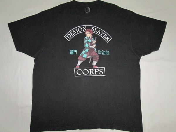 ★古着 USA 海外限定 日本未発売 DEMON SLAYER 鬼滅の刃 Tシャツ 竈門炭治郎 2XL XXL ブラック 黒 鬼殺隊 剣士 ANIPLEX アニプレックス★