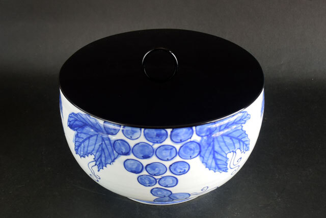 初代 森岡嘉祥 古高取 水指 塗蓋付 共箱 共布 茶道具 古美術