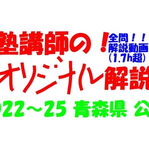 塾講師オリジナル 数学解説 全問解説動画付!! 青森 公立高入試 2022-25 高校入試 過去問