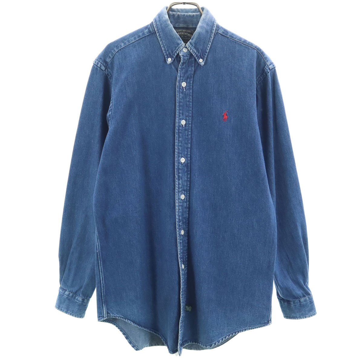 ビンテージ90's○RALPH LAUREN POLO COUNTRYデニムシャツsize M