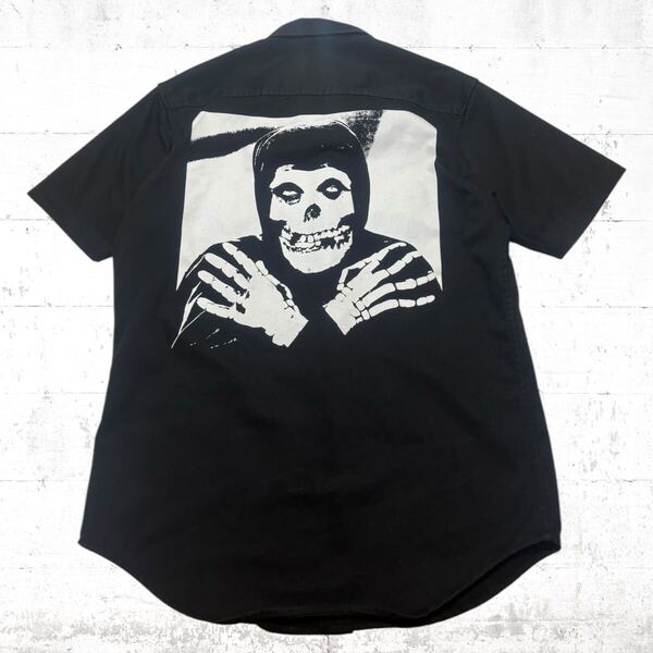 希少 希少 13ss supreme misfits S/S Work Shirt シュプリーム ミスフィッツ 黒色 ブラック Sサイズ ワーク シャツ 半袖 パンク