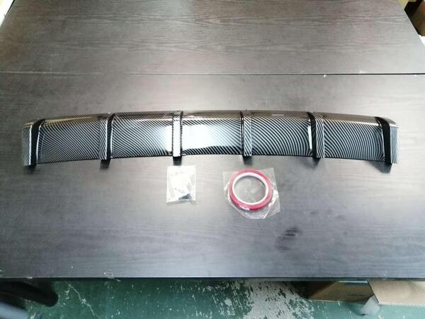 カーボン柄 リア ディフューザー 艶あり 幅約93㎝ 軽量 インプレッサ GD2 GP7 エクシーガ YAM レガシィ BN9 BMW 他 汎用 / 147-312 NC*