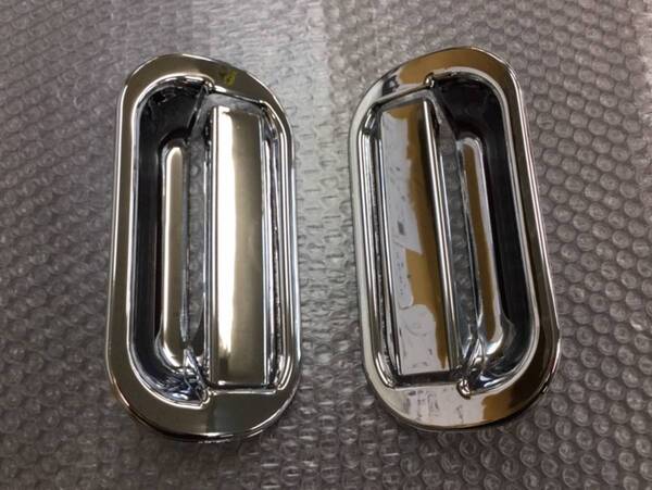 メッキ ドアハンドル カバー 左右セット 三菱ふそう NEW キャンター 前期 後期 標準 ワイド H5.11~H14.6 ドアグリップ / 147-329 PP*