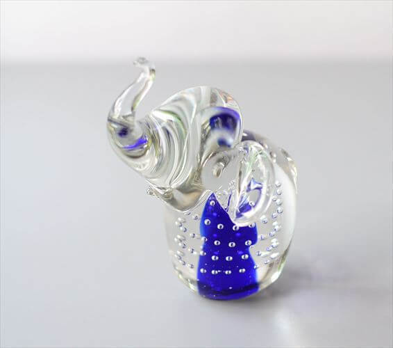 イタリア ムラーノグラスを彷彿させるキレイなゾウのガラスオブジェ Italy Murano Style ヴィンテージ アンティーク ig4366