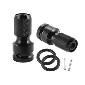 【特価商品】スライドロック式 プター インパクトレンチ用 1/2’’四角-1/4’’六角軸ソケットアダ 急速に転換 ソケットアダプ