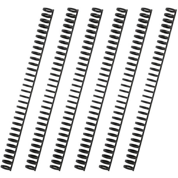 【人気商品】カール事務器(CARL) ルーズリング 綴じ枚数100枚 リング径14mm 6本入 ブラック 日本製 LR-14-K