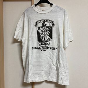 【美品】WAREHOUSE ウエアハウス BOMBER BARONS 半袖Tシャツ ホワイト XLサイズ アメカジ 日本製