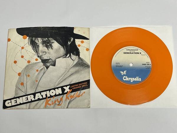 Limited Edition Orange 盤 Bob Andrews スリーブ Generation X King Rocker (UK '79) 7インチ オリジナル パンク天国 KBD CHS(D)2261