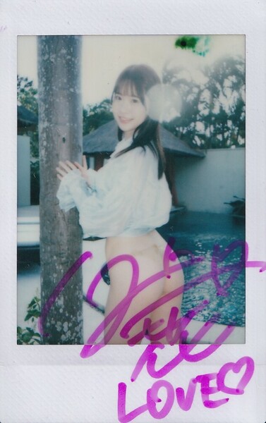 白上咲花 プリンセスえみか 直筆サイン入りチェキ B