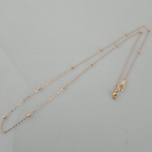 【新品】K18 PG ボールチェーンネックレス 45cm