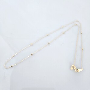 【新品】K18ゴールド ボールチェーンネックレス 45cm