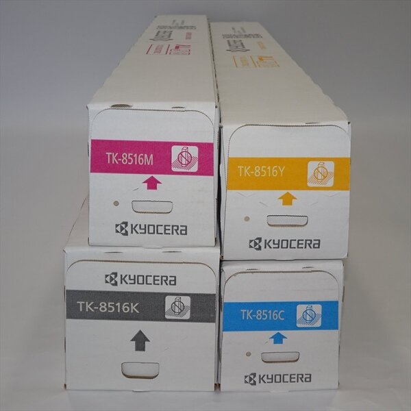 美品 送料無料 4色セット 純正 京セラ トナーキット TK-8516K/TK-8516Y/TK-8516C/TK-8516M TASKalfa TASKalfa 5052ci/6052ci【プチプチ梱包