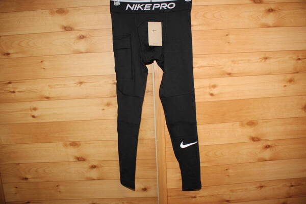 未使用 メンズL 黒 ナイキ NIKEPRO ナイキプロ 陸上 ランニング ウォームタイツ 1ポケット DQ4871 送料無料即決