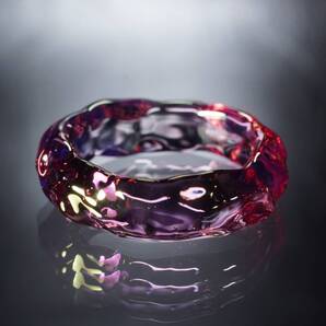 ガラスの氷 Pink Gold Ring 22号(サイズのオーダーメイドに対応いたします)【YASUDA GLASS】