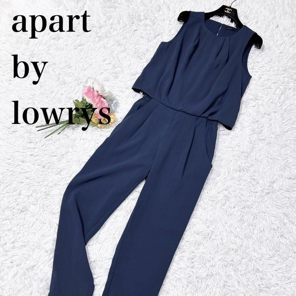 ● apart by lowrys アパートバイローリーズ オールインワンパンツ ノースリーブ ネイビー 紺 レディース M サイズ