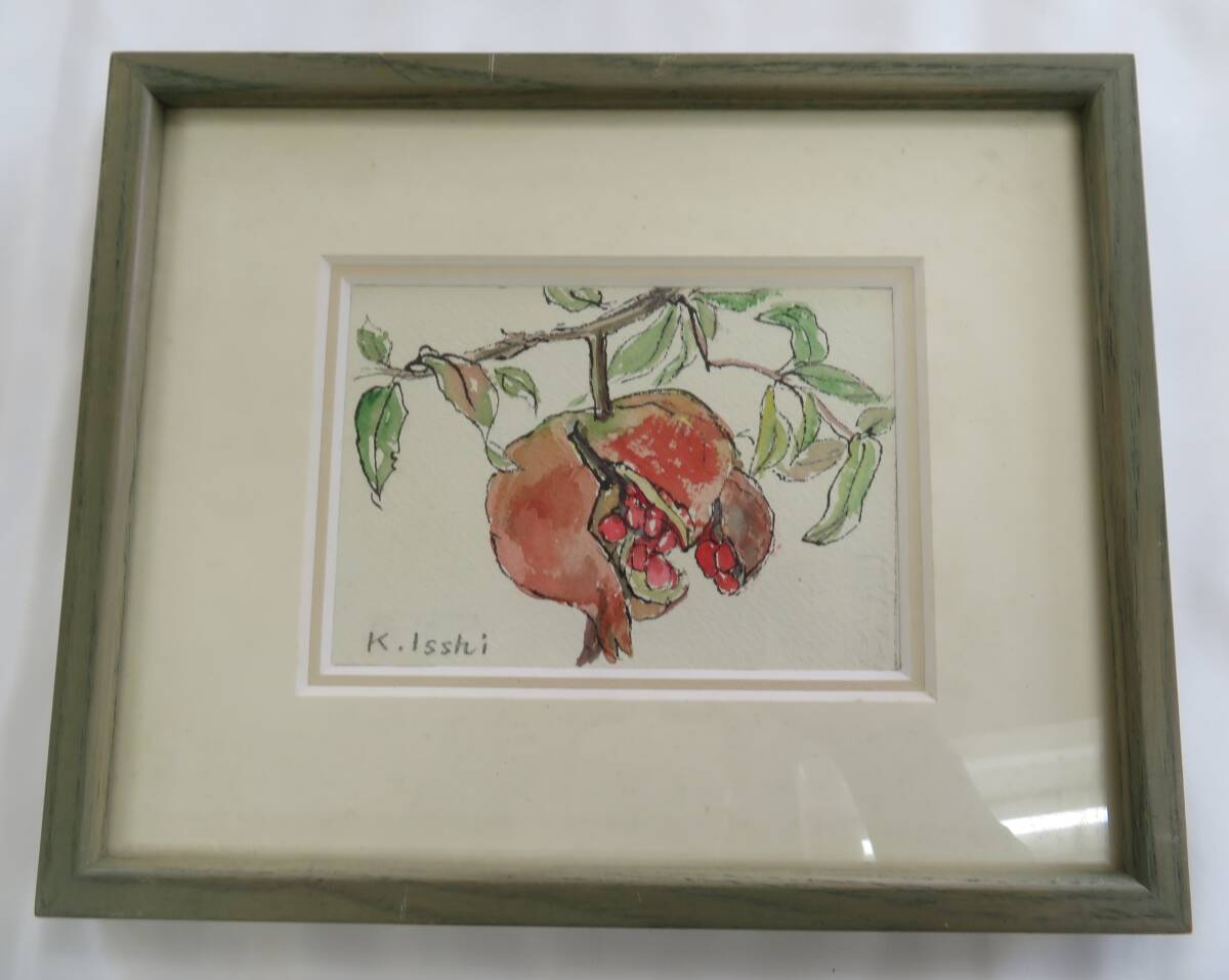 肉質画【柘榴】油彩画 作者不明 Yahoo!オークション -「ざくろ」(美術品) の落札相場・落札価格