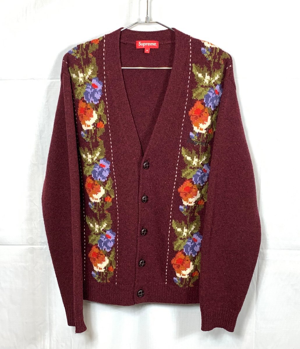 supreme floral cardigan L カーディガン　新品 supreme floral cardigan L カーディガン 新品