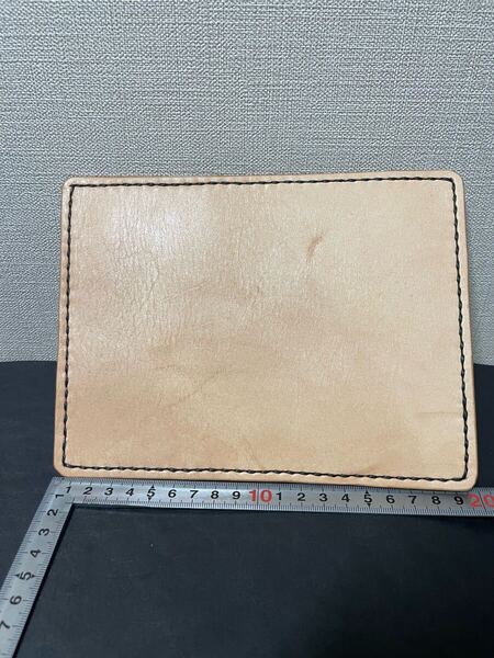 極厚 ヌメ革 マウスパッド レザークラフト 牛革 豚革 手縫い ハンドメイド 黒シニュー糸