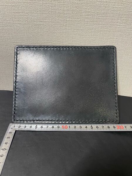 極厚 マウスパッド レザークラフト 黒シニュー糸 牛革 豚革 手縫い ハンドメイド