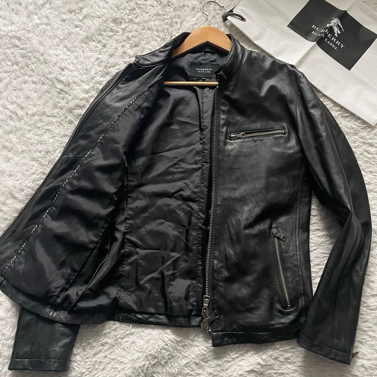Yahoo!オークション -「burberry black label レザーライダース Yahoo!オークション -「burberry black label レザーライダース