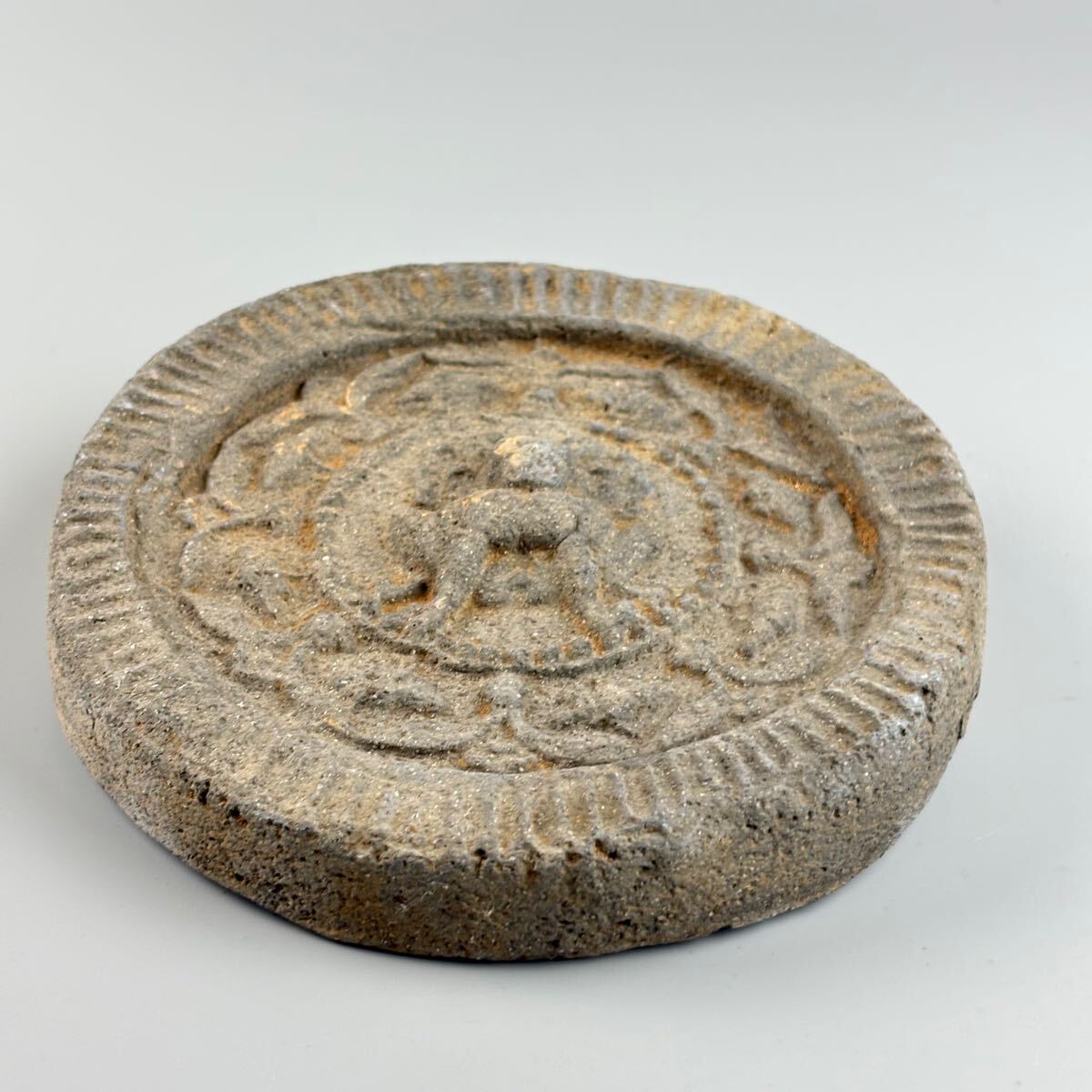 中国美術 古瓦 鳳紋 瓦当 漢瓦 φ19cm 仏教 時代(LC424)