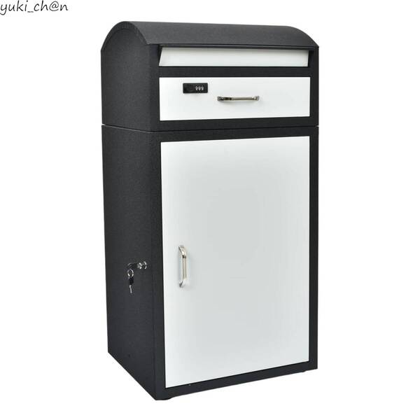 宅配ボックス ポスト一体型 ブラックライトグレー 70L 耐荷重20kg 85×35×31.5 防水 屋外 宅配BOX 戸建て