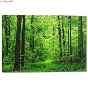 アートパネル 森林 装飾画 13 長さ40cm 幅60cm 木枠付き 壁掛け ポスター 絵画 風景画 開運 風水 自然 インテリア