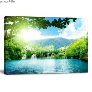 アートパネル 森林 装飾画 01 長さ60cm 幅90cm 木枠付き 壁掛け ポスター 絵画 風景画 開運 風水 自然 インテリア