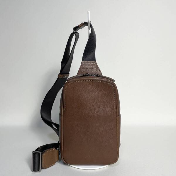 72B133|美品|ツチヤカバン ボディバッグ レザー ブラウン