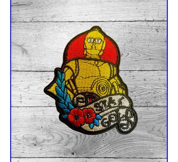 353 刺繍ワッペン スターウォーズ C-3PO アイロンプリント 映画 雑貨