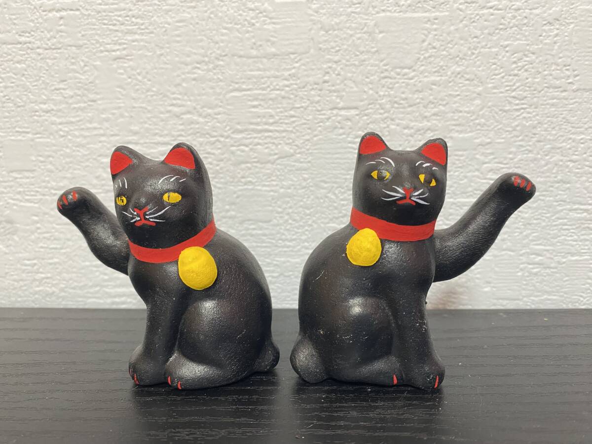 Amazon | 伏見人形 黒招き猫 土人形 郷土玩具 値引き | 人形