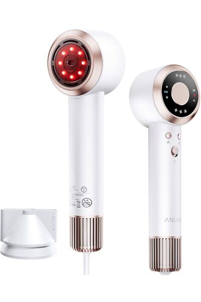 【プロ仕様家庭用】ANLAN ダブルケアドライヤーMAET 頭皮過熱検知 2億プラズマ 赤色LED 子供モード ドライヤー 速乾